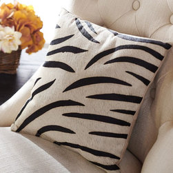Zebra Printed Hide Pillow - Decorative Pillows