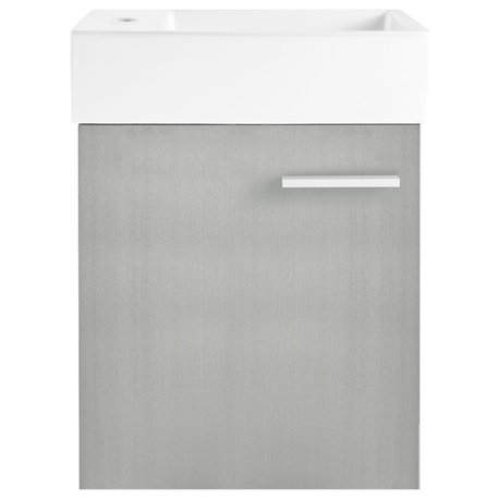 Swiss Madison Colmer 18" Single 1-Cabinet Bathroom Vanity, Gray