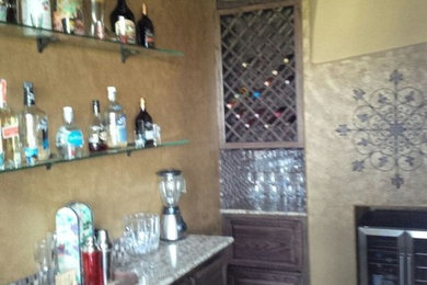 Elegant home bar photo in Dallas
