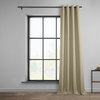 Faux Linen Grommet Room Darkening Curtain Single Panel, Thatched Tan, 50w X 108l