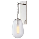 Hudson Valley Lighting - Hudson Valley Lighting 2101-PN Bruckner 1-Light Wall , 6"W - Figure eight loop design connects the lamp to a hoBruckner One Light W Polished NickelUL: Suitable for damp locations Energy Star Qualified: n/a ADA Certified: n/a  *Number of Lights: 1-*Wattage:60w Incandescent bulb(s) *Bulb Included:Yes *Bulb Type:Incandescent *Finish Type:Polished Nickel