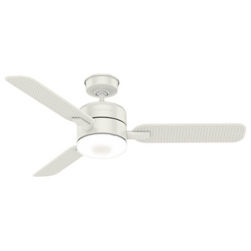 Casablanca 54" Paume Ceiling Fan With Light Kit & Wall Control, Fresh White