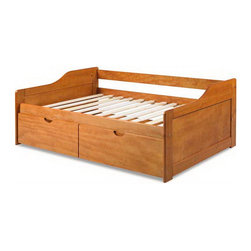 Rio Twin Daybed with Drawers in Honey Pine - Daybeds