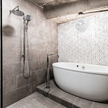Uptown Condo Wet Room Master Bathroom Remodel
