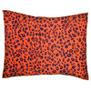 SheetWorld Twin Pillow Case - Percale Pillow Case - Orange Leopard - Made in USA