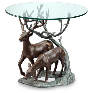Deer Pair End Table