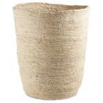 Design Ideas - Maiz Wastecan - Energized by copious texture, the natural-toned Maiz storage pieces complement any d�cor. The raw material we use is quite unique; we collect the dried leaves from harvested corn plants, then spin them into twine to weave these eco-friendly wastebaskets that will contain your trash in style.