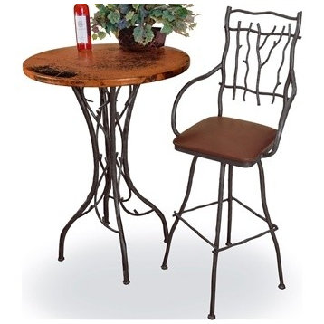 Large South Fork 25" Swivel Counter Stool With Arms