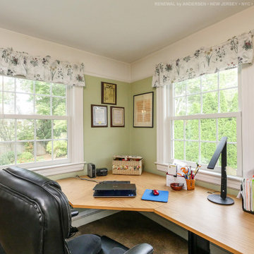 Bright Home Office with Two New Windows - Renewal by Andersen NJ / NYC