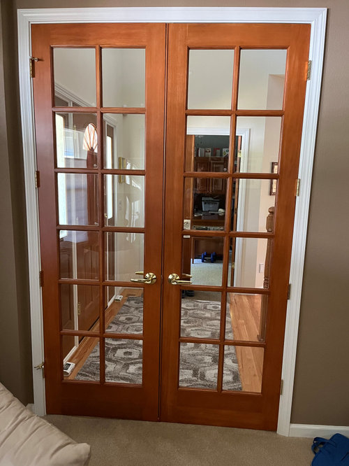Help covering interior windows on doors | Houzz Forum