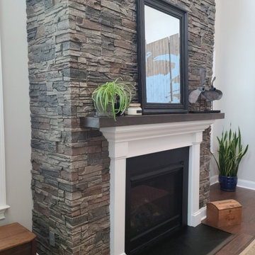Fireplace Surround Design Using Kenai Stacked Stone