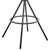 Odessa 26" Counter Height Bar Stool in Charcoal Fabric and Black Finish