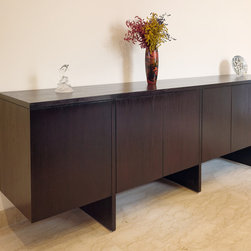 Metaphor | Contemporary Style Long Sideboard with Distinctive Supports - Buffets And Sideboards