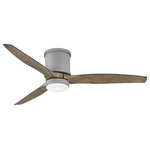 HInkley - Hinkley Hover 52" Integrated LED Flush Mount Ceiling Fan, Graphite + Driftwood - Clean and sleek, Hover Flush is a stunning modern upgrade for any project. Available in Brushed Nickel, Graphite, Matte White, Metallic Matte Bronze or Matte Black, Hover comes equipped with integrated LED lighting and DC motor technology to deliver excellent energy efficiency. Hover Flush is so versatile; it can be used for both indoor and outdoor spaces.