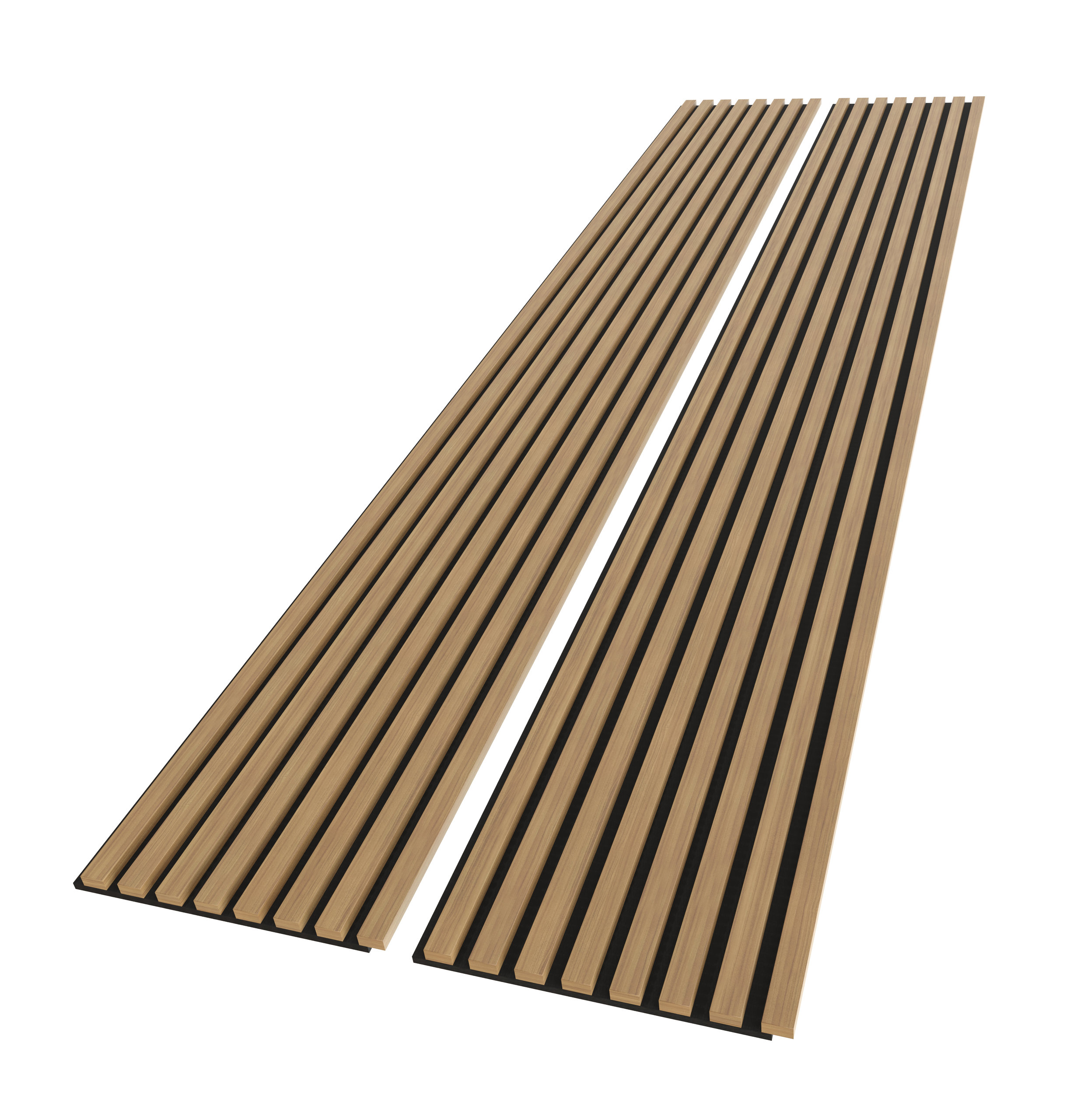 Acoustic Wood Wall Panels, Set of 2, Oak