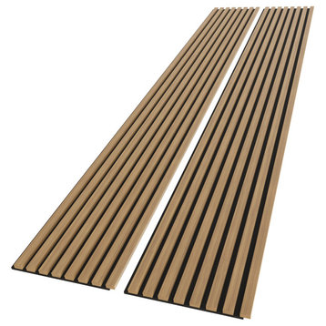 Acoustic Wood Wall Panels, Set of 2, Oak