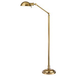Hudson Valley - Hudson Valley Girard 1-LT Floor Lamp L435-VB - Vintage Brass - This 1-LT Floor Lamp from Hudson Valley has a finish of Vintage Brass and fits in well with any Elevated Industrial style decor.
