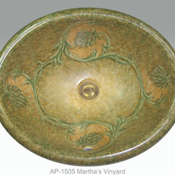 Hand Painted Drop-in Sinks by Atlantis Porcelain Art - Products