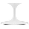 Lippa 36" Artificial Marble Coffee Table White Black -5191