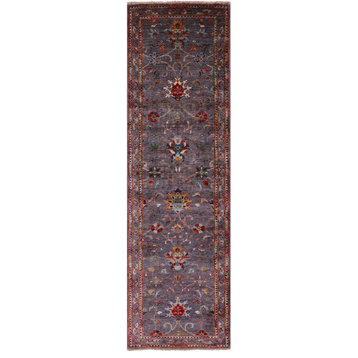 2' 10" X 9' 8" Persian Tabriz Handmade Wool Runner Rug - Q17385