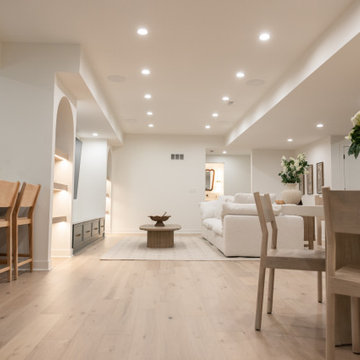 Luxury Basement Remodel with Custom Bar, Wine Display & Wellness Retreat