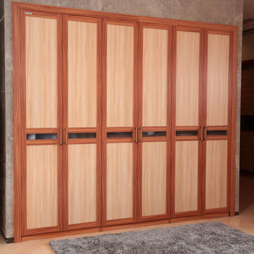 Modern Wood Grain Melamine Hinged Wardrobe YG11303