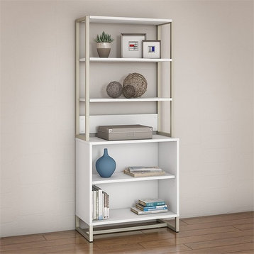 Method Bookcase with Hutch in White - Engineered Wood
