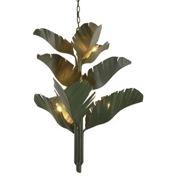 Varaluz Lighting 901C09GO Banana Leaf - 9 Light 3-Tier Chandelier