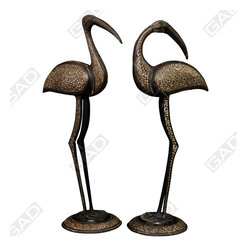 HERON FIGURINE JASMINE BLACK - Home Accessories & Decor