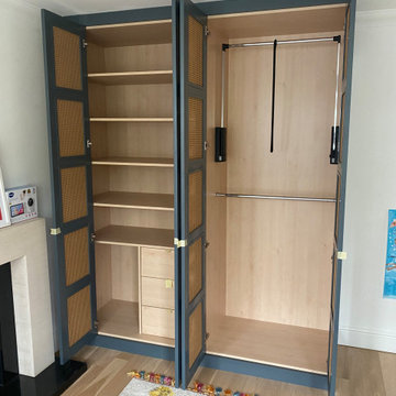 Wardrobe with Rattan Shaker Doors in New Malden
