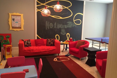 Example of a large trendy gender-neutral playroom design in Chicago