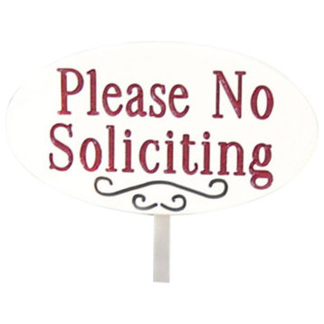 Please No Soliciting Stake Sign