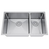 31"x18" Double Bowl 70/30 Undermount Stainless Steel Kitchen Sink, With Strainer
