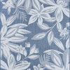 Edda Transitional Floral Indoor Rug, Blue/Cream, 7'11"x10'3"