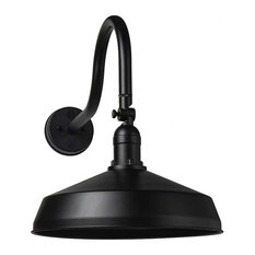 Adjustable Metal Gooseneck Barn Light, Black