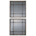 Uttermost - Uttermost Saragano Square Mirrors Set/2 - Uttermost's mirrors combine premium quality materials with unique high-style design.With the advanced product engineering and packaging reinforcement, uttermost maintains some of the lowest damage rates in the industry. Each product is designed, manufactured and packaged with shipping in mind. Heavily distressed, slate blue frame with aged ivory accents and antiqued mirrors.Bob and belle cooper founded the uttermost company in 1975, and it is still 100% owned by the cooper family. The uttermost mission is simple and timeless: to make great home accessories at reasonable prices. Inspired by award-winning designers, custom finishes, innovative product engineering and advanced packaging reinforcement, uttermost continues to deliver on this mission.