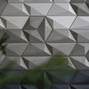 SAN-M, 3D Decorative Wall Tile, Concrete, Dark Gray, Sample