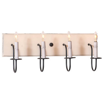 Irvins Country Tinware 4-Light Vanity Light in Rustic White