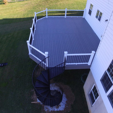 Azek Deck with Spiral Staircase