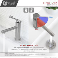 STYLISH Single Handle Modern Bathroom Faucet Basin Sink Faucet