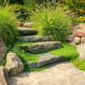 Kinnelon, NJ Natural Poolscape with Waterfalls & Koi Pond