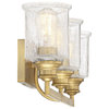 Hampton Warm Brass, 3-Light Bath