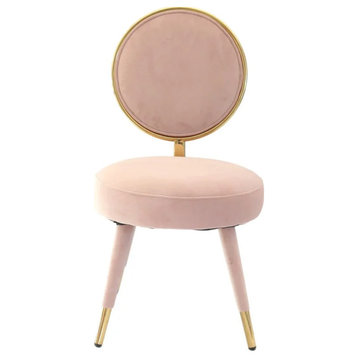 Wellington Glam Pink Velvet Accent Chair, Set of 2