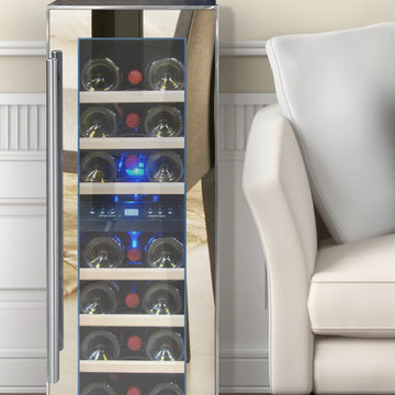 21 Bottle Mirrored Wine Cooler