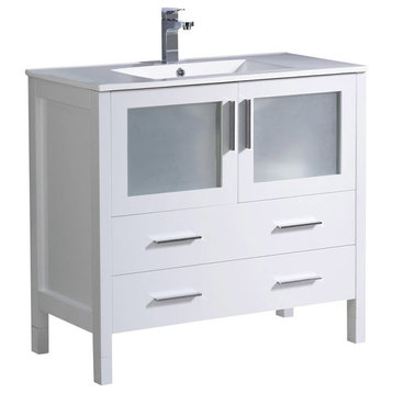 Fresca Torino 36" Modern Bathroom Cabinet, White