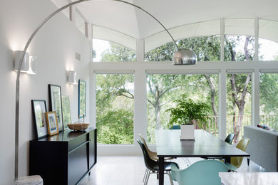 Mid-sized 1950s dining room photo in Austin