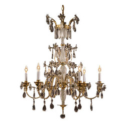 Inviting Home Inc. - Cut Crystal Chandelier With Gilded Frame - Chandeliers