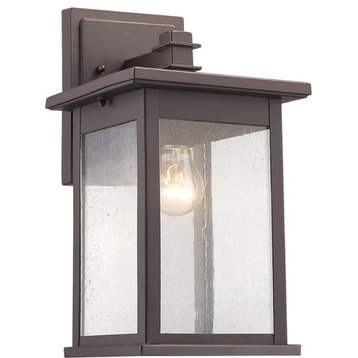 CHLOE Tristan Transitional 1 Light Rubbed Bronze Outdoor Wall Sconce 14" Height