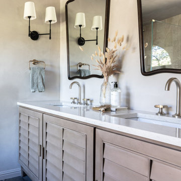 Modern and Understated Mediterranean Escape: Primary Bathroom