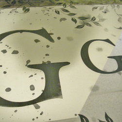 Monogram Mirror Serving Trays by Ruby Rose Studio - Mirrors